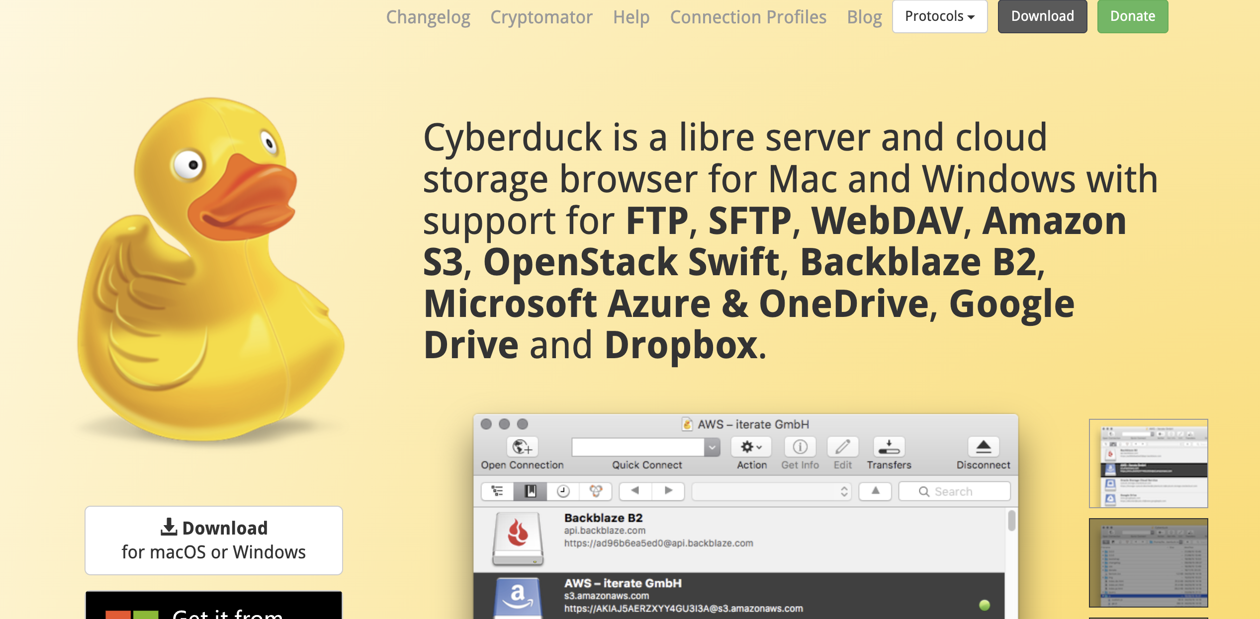 Libre server and cloud storage browser